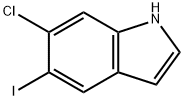 6-氯-5-碘-吲哚 结构式