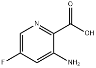 3-Amino-5-fluoropicolinic acid, 3-Amino-2-carboxy-5-fluoropyridine 结构式