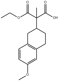3-乙氧基-2-(6-甲氧基-1,2,3,4-四氢萘-2-基)-2-甲基-3-氧代丙烷酸 结构式