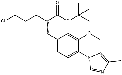 (E)-5-氯-2-(3-甲氧基-4-(4-甲基-1H-咪唑-1-基)亚苄基) - 戊酸叔丁酯 结构式