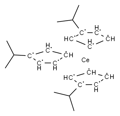 三(异丙基环戊二烯)铈 结构式