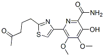 3-Hydroxy-4,5-dimethoxy-6-[2-(4-oxopentyl)-4-thiazolyl]-2-pyridinecarboxamide 结构式
