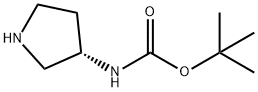 (S)-3-叔丁氧羰基氨基吡咯烷 结构式