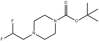 4-(2,2-二氟乙基)哌嗪-1-羧酸叔丁酯 结构式