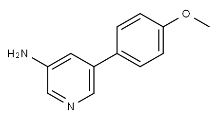 5-(4-甲氧苯基)吡啶-3-胺 结构式