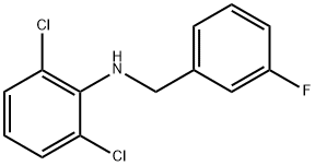 2,6-二氯-N-(3-氟苄基)苯胺 结构式