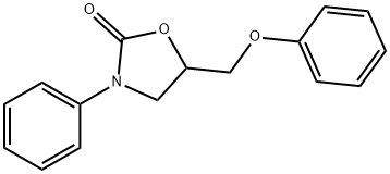 5-(苯氧基甲基)-3-苯基噁唑烷-2-酮 结构式