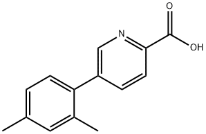 5-(2,4-二甲基苯基)吡啶甲酸 结构式