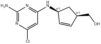 (1R,4S)-rel-4-[(2-AMino-6-chloro-4-pyriMidinyl)aMino]-2-cyclopentene-1-Methanol 结构式