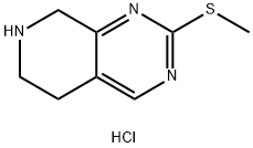 2-甲硫基-5,6,7,8-四氢吡啶并[3,4-D]嘧啶盐酸盐 结构式