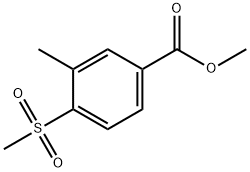 3-甲基-4-甲砜基苯甲酸甲酯 结构式