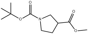 1-Boc-吡咯烷-3-甲酸甲酯 结构式