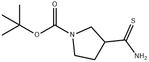 3-硫代氨基甲酰吡咯烷-1-羧酸叔丁酯 结构式