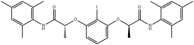 (R,R)-2-碘-1,3-双[1-(均三甲苯基氨基甲酰基)乙氧基]苯 结构式