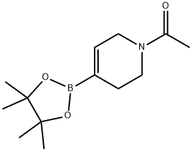 1-乙酰基-5,6-二氢-2H-吡啶-4-硼酸频哪醇酯 结构式