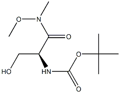TERT-BUTYL (S)-1-(N-METHOXY-N-METHYLCARBAMOYL)-2-HYDROXYETHYLCARBAMATE 结构式