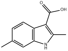 2,6-二甲基-1H-吲哚-3-羧酸 结构式