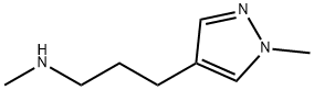 N-甲基-3-(1-甲基-1H-吡唑-4-基)丙-1-胺 结构式