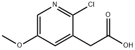 2-(2-氯-5-甲氧基吡啶-3-基)乙酸 结构式