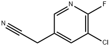 2-(5-氯-6-氟吡啶-3-基)乙腈 结构式