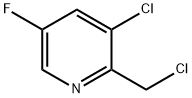 3-氯-2-(氯甲基)-5-氟吡啶 结构式