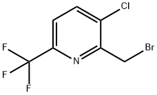 2-Bromomethyl-3-chloro-6-(trifluoromethyl)pyridine 结构式