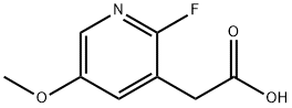 2-氟-5-甲氧基-3-乙酸吡啶 结构式