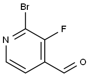 2-溴-3-氟-4-甲酰基吡啶 结构式