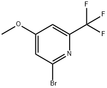 2-Bromo-4-methoxy-6-(trifluoromethyl)pyridine 结构式