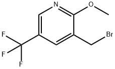 3-溴甲基-2-甲氧基-5-三氟甲基吡啶 结构式