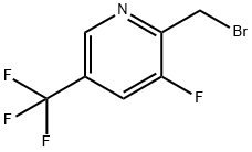 2-(溴甲基)-3-氟-5-(三氟甲基)吡啶 结构式