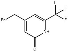 4-Bromomethyl-2-hydroxy-6-(trifluoromethyl)pyridine 结构式