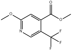 2-甲氧基-5-三氟甲基吡啶-4-羧酸甲酯 结构式