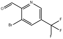 3-溴-5-(三氟甲基)吡啶-2-甲醛 结构式