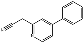 2-(4-苯基吡啶-2-基)乙腈 结构式