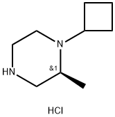 (2S)-1-Cyclobutyl-2-methylpiperazine dihydrochloride 结构式