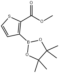 2-甲氧基甲酰基噻吩-3-硼酸频哪醇酯 结构式
