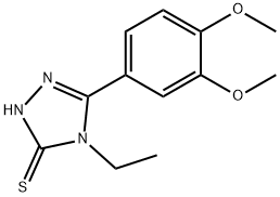 5-(3,4-二甲氧苯基)-4-乙基-2,4-二氢-3H-1,2,4-三唑-3-硫酮 结构式