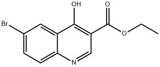 6 -溴- 4 -羟基- 3 -喹啉羧酸乙酯 结构式