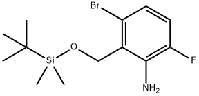 3-broMo-2-((tert-butyldiMethylsilyloxy)Methyl)-6-fluoroaniline 结构式