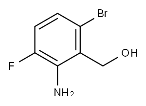 (2-氨基-6-溴-3-氟苯基)甲醇 结构式