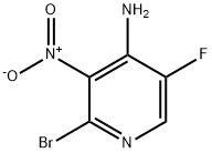 2-BROMO-5-FLUORO-3-NITROPYRIDIN-4-AMINE 结构式