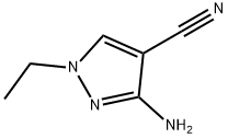 3-氨基-1-乙基-1H-吡唑-4-甲腈 结构式