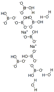 四水八硼酸二钠 结构式
