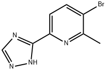 3-bromo-2-methyl-6-(1H-1,2,4-triazol-3-yl)pyridine 结构式