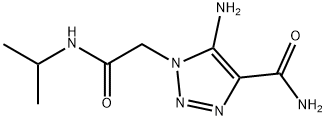 5-Amino-1-(isopropylcarbamoyl-methyl)-1H-[1,2,3] triazole-4-carboxylic acid amide 结构式