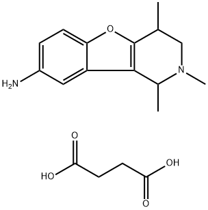 1,2,4-三甲基-1,2,3,4-四氢苯并呋喃并[3,2-C]吡啶-8-胺琥珀酸酯 结构式