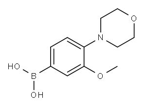 3-甲氧基-4-(吗啉-4-基)苯硼酸 结构式