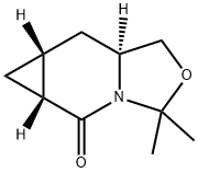 HEXAHYDRO-3,3-DIMETHYL-(5AR,6AR,7AS)-3H,5H-CYCLOPROP[D]OXAZOLO[3,4-A]PYRIDIN-5-ONE 结构式