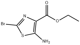 2-溴-5-氨基-4-噻唑甲酸乙酯 结构式